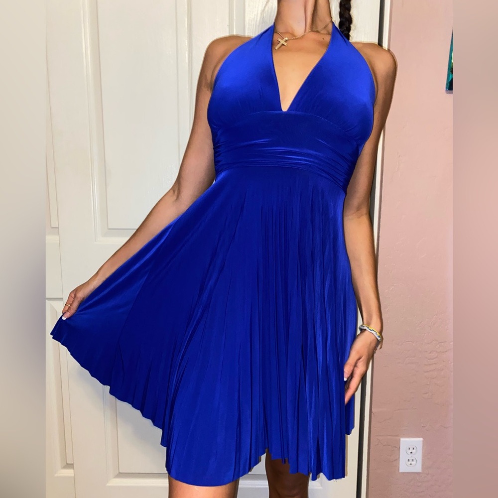 ROYAL BLUE MARYLIN MONROE DRESS SIZE S